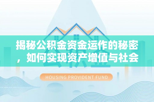 沙雅揭秘公积金资金运作的秘密，如何实现资产增值与社会福利双赢？