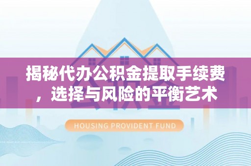 沙雅揭秘代办公积金提取手续费，选择与风险的平衡艺术
