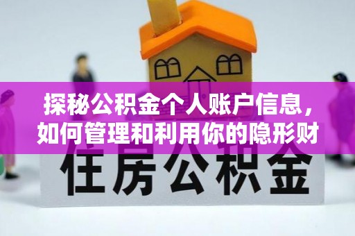 沙雅探秘公积金个人账户信息，如何管理和利用你的隐形财富